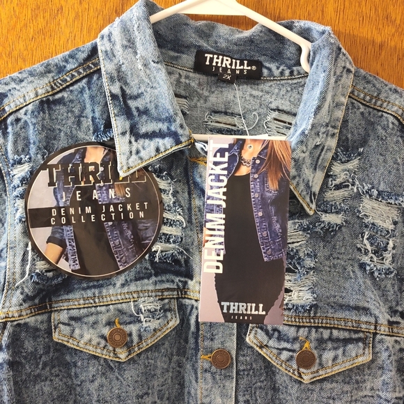 Thrill Jeans Denim Jacket (Size 2X) - Picture 4 of 10